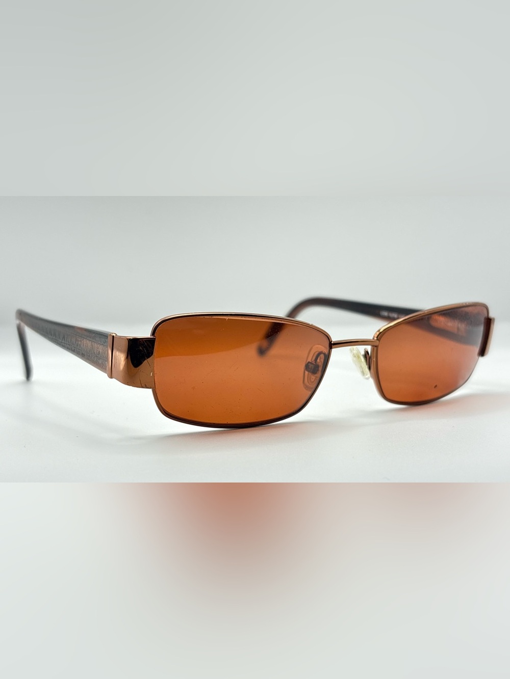 Liz Claiborne L336 Brown Oval Metal Sunglasses Frames Only